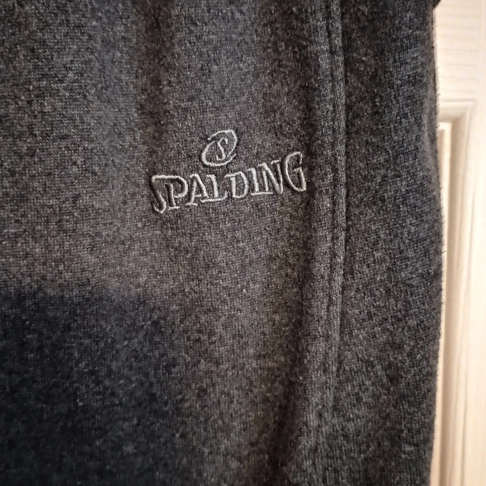 Men's Gray Spalding Tapered Sweat Pants Size Medium